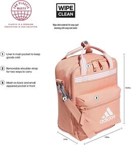 img 3 attached to adidas Squad Insulated Lunch Bag – Ambient Blush Pink: Stylish & Spacious for All-day Freshness!