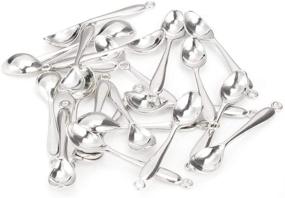 img 1 attached to 🥄 Enhance Your Jewelry Collection with Housweety 20 Silver Tone Spoon Charms Pendants 11x55mm