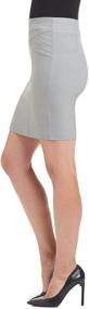 img 2 attached to Rekucci Women's Comfortable and Versatile Pull-On Skirt: Ideal for Office to Casual Settings