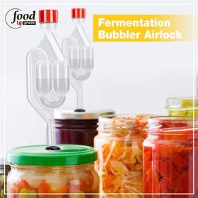 img 1 attached to 🍷 ONEBOM Fermentation Airlock 3 Pack: Get Perfectly Bubbly Wine and Sauerkraut with S Type Airlock Twin Bubble and Grommets!