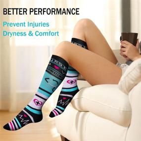 img 3 attached to 🧦 20-30mmHg Compression Socks for Women and Men - Optimal Support for Running, Sports, Hiking, Flight Travel, Circulation