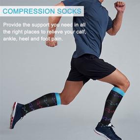 img 2 attached to 🧦 20-30mmHg Compression Socks for Women and Men - Optimal Support for Running, Sports, Hiking, Flight Travel, Circulation