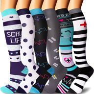 🧦 20-30mmhg compression socks for women and men - optimal support for running, sports, hiking, flight travel, circulation logo