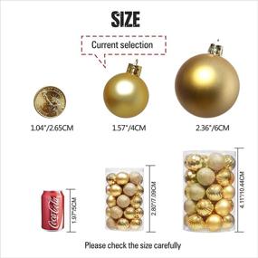 img 1 attached to 🎄 Upivitle 34Pcs Shatterproof Christmas Ball Ornaments - 6 Finishes Xmas Tree Decorations in 1.6" (40mm gold) - Ideal for Holiday Wedding Party Decor