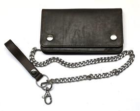 img 3 attached to Leather Biker Wallet Chain Pocket