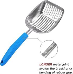 img 2 attached to 🐱 Chi-Buy: The Ultimate Metal Cat Litter Scoop with Tabs/Round Teeth - Premium Aluminum Alloy Pet Kitty Litter Scooper