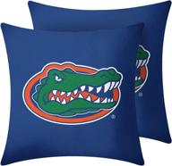 🐊 florida gators university throw pillow covers set of 2 - decorative pillowcase protectors with zipper (18"x18") - no insert included логотип