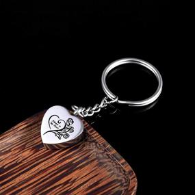 img 2 attached to Norya Stainless Cremation Keychain: Classy Men's Remembrance Accessory