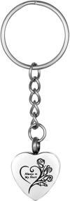 img 4 attached to Norya Stainless Cremation Keychain: Classy Men's Remembrance Accessory