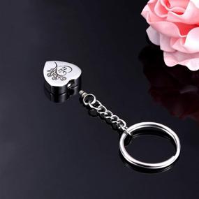 img 3 attached to Norya Stainless Cremation Keychain: Classy Men's Remembrance Accessory