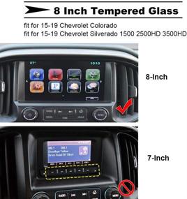 img 3 attached to 📱 ONGHSD 8-inch Tempered Glass Film: Ultimate Navigation Screen Protector for Chevy Colorado Z71 LT ZR2, Silverado 1500 LD 2500HD 3500HD - 2015-2019 Interior Accessories