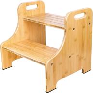 biukpci wooden step stool with non-slip pads - self-assembly for adults and kids logo
