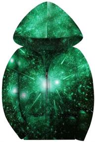 img 4 attached to 💫 Boys' Clothing: SAYM Galaxy Jackets with Fleece Hood