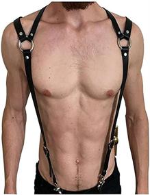 img 1 attached to Adjustable Leather 🔥 Clubwear Costume with Harness