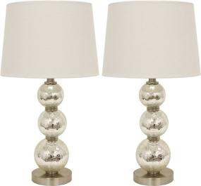 img 3 attached to 🏺 Mercury Silver Décor Therapy MP1063 Table Lamp: Enhancing Style and Function