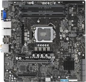 img 3 attached to ASUS WS C246M PRO: Продвинутая LGA1151 ECC DDR4 M.2 C246 Серверная Рабочая станция Материнская плата Micro ATX для процессоров Intel Core 8-го поколения