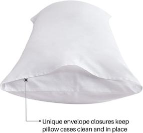 img 2 attached to 💤 Oubonun Premium 100% Cotton Body Pillow Cover - 800 Thread Count XL Body Pillowcase - Luxury 21 x 54 White Long Pillow Case