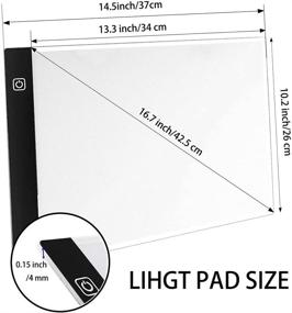 img 3 attached to 💡 B4 Diamond Painting Light Pad: USB Powered Tracing Light Box with Metal Stand - Dimmable LED Light Board for 5D Diamond Painting/Art & Drawing, Complete with Accessories