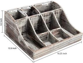 img 2 attached to Stylish and Practical 9 Compartment Torched Tabletop Condiment Storage Solution