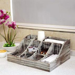 img 3 attached to Stylish and Practical 9 Compartment Torched Tabletop Condiment Storage Solution