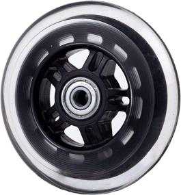 img 3 attached to Little World Scooter Replacement Wheels - 100mm Pro Stunt Scooter Wheels - Pair of 2 - ABEC-7 Bearings - Premium Quality Scooter Wheels for Smooth Ride - Black