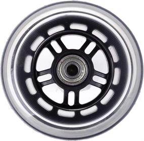 img 1 attached to Little World Scooter Replacement Wheels - 100mm Pro Stunt Scooter Wheels - Pair of 2 - ABEC-7 Bearings - Premium Quality Scooter Wheels for Smooth Ride - Black