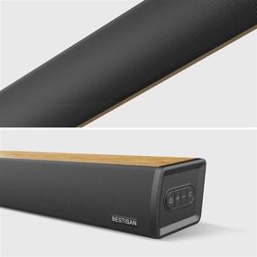 img 2 attached to Bestisan Bluetooth TV Sound Bar 60W 24-Inch with 3 Equalizer Modes, Remote Control, Powerful Speakers, Deep Bass, Optical Aux Coaxial Connection, Mount Kit, Wall Mountable - Enhanced Soundbar