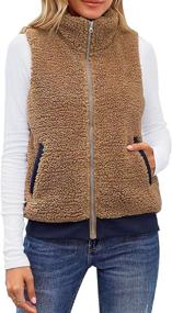 img 3 attached to Stylish Sleeveless Outerwear for Women: ReachMe Women's Clothing with Pockets