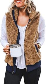 img 4 attached to Stylish Sleeveless Outerwear for Women: ReachMe Women's Clothing with Pockets