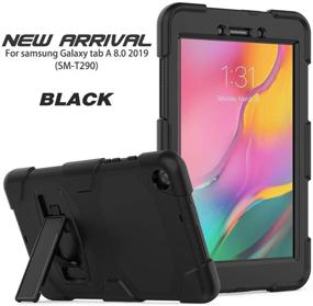 img 2 attached to Galaxy Tab A 8.0 Case 2019 - Bingcok Heavy Duty Rugged Cover 📱 with Kickstand for Samsung Galaxy Tab A 8.0 2019 - Drop Protection and Shockproof (1-Black)