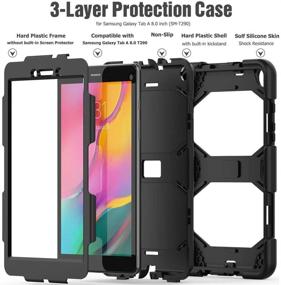 img 1 attached to Galaxy Tab A 8.0 Case 2019 - Bingcok Heavy Duty Rugged Cover 📱 with Kickstand for Samsung Galaxy Tab A 8.0 2019 - Drop Protection and Shockproof (1-Black)