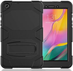 img 4 attached to Galaxy Tab A 8.0 Case 2019 - Bingcok Heavy Duty Rugged Cover 📱 with Kickstand for Samsung Galaxy Tab A 8.0 2019 - Drop Protection and Shockproof (1-Black)