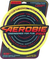 🌞 aerobie pro ring – ultimate outdoor flying disc for exhilarating fun – 14 inches, vibrant yellow logo