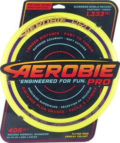img 4 attached to 🌞 Aerobie Pro Ring – Ultimate Outdoor Flying Disc for Exhilarating Fun – 14 inches, Vibrant Yellow