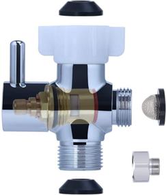 img 4 attached to 🚽 YUHX Brass Bidet T Adapter with Shut-Off Valve: 3 Way 7/8 or 15/16 and 1/2 or 3/8 - Premium Metal T Valve for Bidet Tee Connector Water Diverter Valve