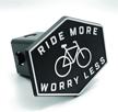 plastic receiver cyclists mountain enthusiasts logo