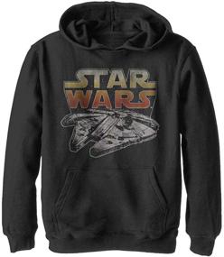 img 1 attached to Star Wars Hooded Pullover X Large Boys' Clothing