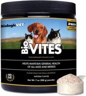 🐾 flora biologicvet biovites cat &amp; dog multivitamin powder: essential vitamins, minerals, enzymes &amp; prebiotics for digestion &amp; immune support in dogs &amp; cats логотип