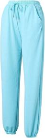 img 2 attached to High Waisted Joggers for Teen Girls & Women – Summer Workout Yoga Pants with Cinch Bottom, Baggy Trousers