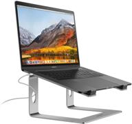 🔝 standmit laptop stand pro: ergonomic aluminum computer riser for macbook air pro, hp, dell, lenovo & more 10-16 inch laptops logo