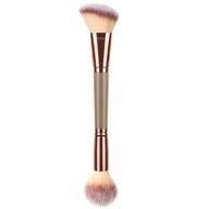 💄 kingmas foundation makeup brush set for blending liquid powder, concealer cream cosmetics, blush - double ended brushes logo