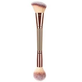 img 4 attached to 💄 KINGMAS Foundation Makeup Brush Set for Blending Liquid Powder, Concealer Cream Cosmetics, Blush - Double Ended Brushes