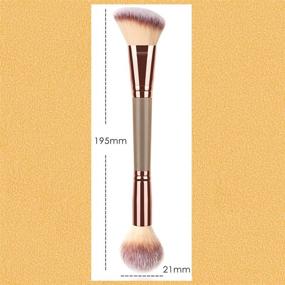 img 1 attached to 💄 KINGMAS Foundation Makeup Brush Set for Blending Liquid Powder, Concealer Cream Cosmetics, Blush - Double Ended Brushes