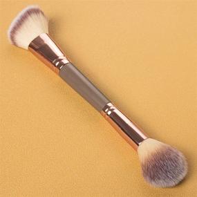 img 2 attached to 💄 KINGMAS Foundation Makeup Brush Set for Blending Liquid Powder, Concealer Cream Cosmetics, Blush - Double Ended Brushes