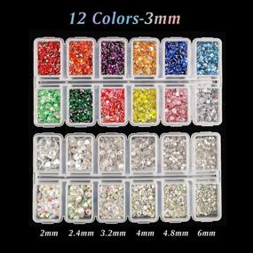 img 3 attached to 💎 5000pcs AB Crystal Flatback Rhinestones: Versatile 3D Decorations for Crafts w/ Tweezers