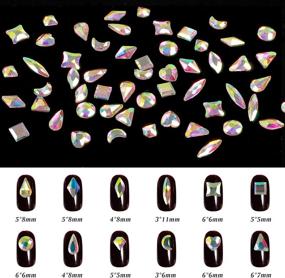 img 2 attached to 💎 5000pcs AB Crystal Flatback Rhinestones: Versatile 3D Decorations for Crafts w/ Tweezers