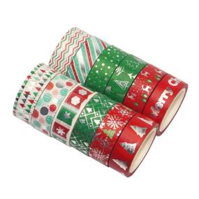 img 2 attached to 🎄 YUBBAEX Christmas Washi Tape Set: 12 Rolls Gold/Silver Foil Masking Tape for DIY Crafts, Bullet Journals, Planners & More! - 15mm - Perfect for Scrapbooking, Gift Wrapping & Festive Decor