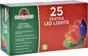 img 3 attached to 🎄 Holiday Essential C9 LED Christmas String Lights, Multi-Colored Bulbs, Green Wire, for Indoor and Outdoor Decorations - 25 Count, UL Listed