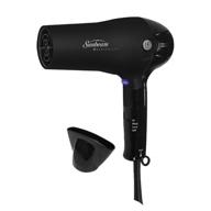 🔌 innovative sunbeam hd3010-005: folding handheld hair dryer with tourmaline ionic & cool shot button - black logo