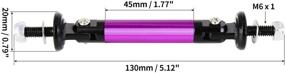 img 2 attached to X AUTOHAUX 2Pcs Car Universal Adjustable Front Bumper Lip Lever Splitter Support Rod Purple